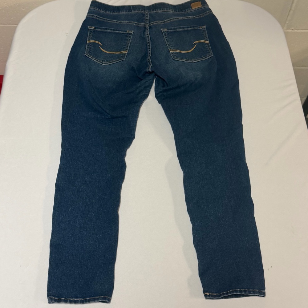 Levi’s Signature Gold Dark Blue Pull On-Skinny Jeans-Mid Rise-Shaping-Size 12L - Picture 2 of 14